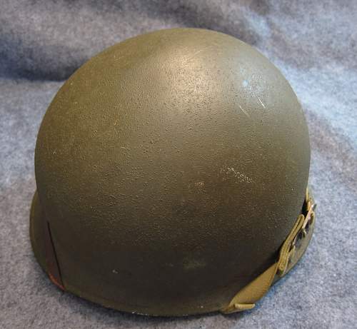 US M1 Helmet - WW2: Fixed Bale, Front Seam, McCord, Westinghouse Liner