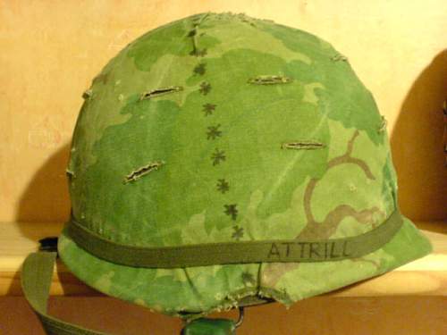 VN era Airborne M1 helmet.