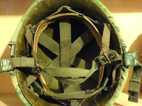 VN era Airborne M1 helmet.