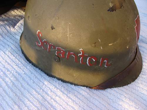 Painted 28th division fb helmet