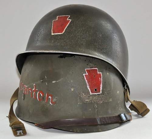 Painted 28th division fb helmet