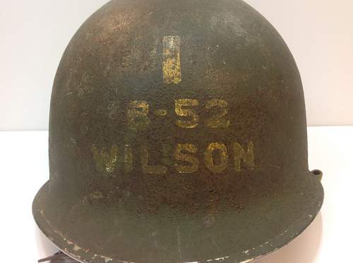 2nd Lt. Named fixed bale Schlueter helmet