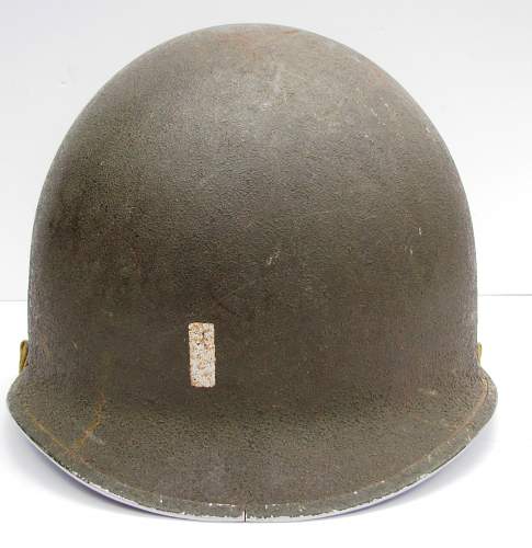 1st Lt. Officers helmet with &quot;follow me&quot; stripe.