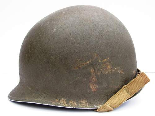 1st Lt. Officers helmet with &quot;follow me&quot; stripe.