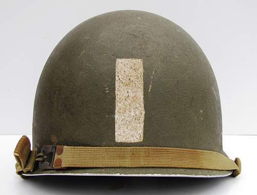 1st Lt. Officers helmet with &quot;follow me&quot; stripe.