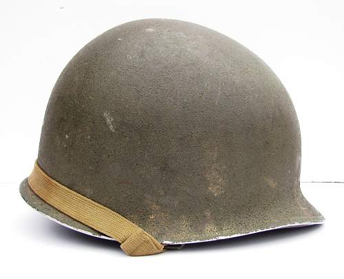 1st Lt. Officers helmet with &quot;follow me&quot; stripe.