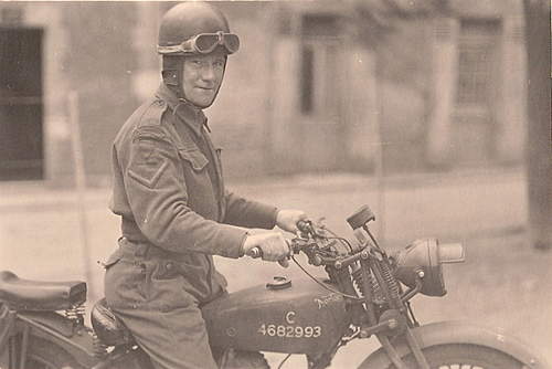 British bike pictures, Arromanches (Normandy), 1944