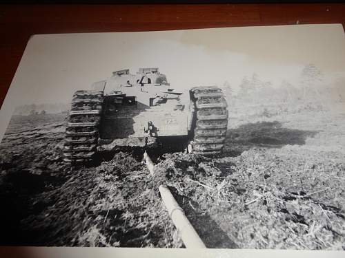 Photos of a WW2 Canadian Tank pushing a &quot;Snake&quot;