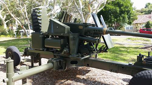 An Australian QF MK 1.2 (Bofors 40 mm gun) 1943