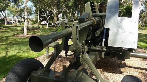 An Australian QF MK 1.2 (Bofors 40 mm gun) 1943