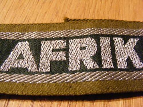 The Afrikakorps cuff title