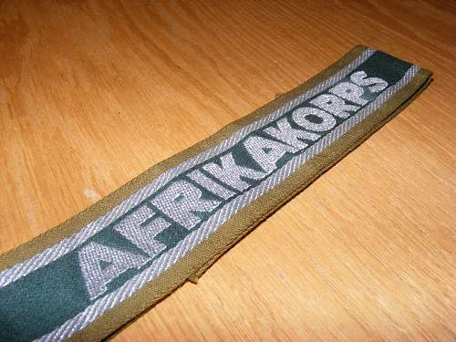 The Afrikakorps cuff title