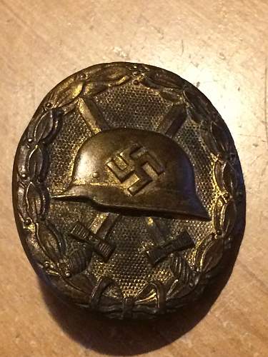 Verwundetenabzeichen 1939 in Gold Silver Black wound badges HOLLOW GOLD?