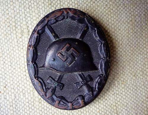 1939 Black Wound Badge (1939 Verwundetenabzeichen im Schwartz)