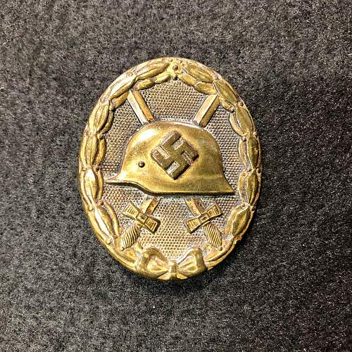 Verwundetenabzeichen 1939 in Gold - Wound Badge 1939 in Gold.