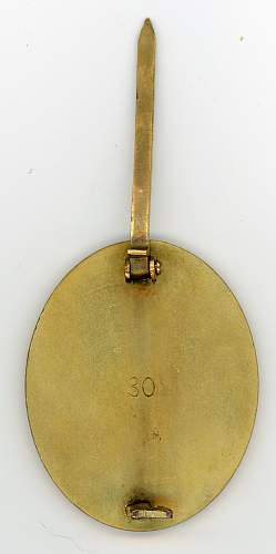 Verwundetenabzeichen, Gold, '30'