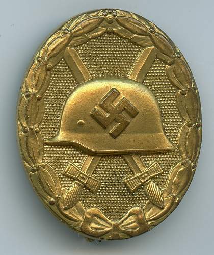 Verwundetenabzeichen, Gold, '30' with tapered pin