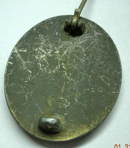 Verwundetenabzeichen in Silber, MM 65