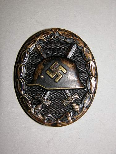 1939 Black Wound Badge (1939 Verwundetenabzeichen im Schwartz)