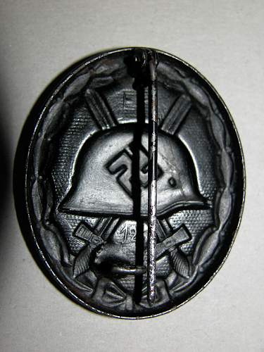 1939 Black Wound Badge (1939 Verwundetenabzeichen im Schwartz)