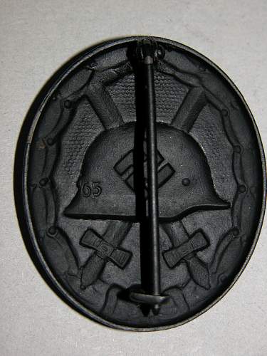 1939 Black Wound Badge (1939 Verwundetenabzeichen im Schwartz)