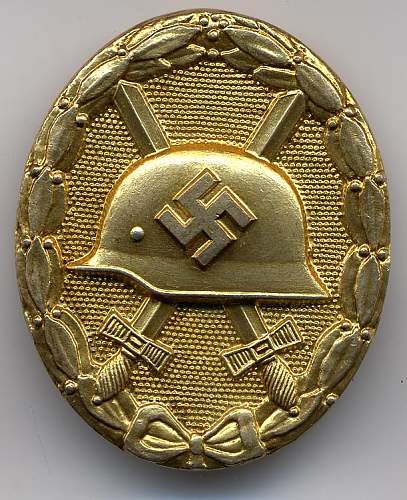 Gold wound badge