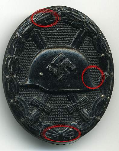 1939 Black Wound Badge (1939 Verwundetenabzeichen im Schwartz)