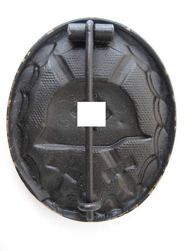 Verwundetenabzeichen. Black Wound Badge mm L/16 with envelope