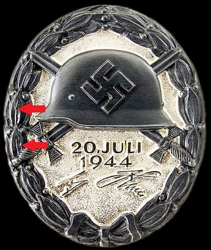 Verwundetenabzeichen 20 Juli 1944 in Schwarz