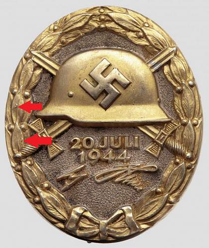 Verwundetenabzeichen 20 Juli 1944 in Schwarz