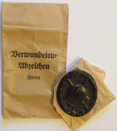 Verwundetenabzeichen 1939 in Schwarz - Franz Mänert