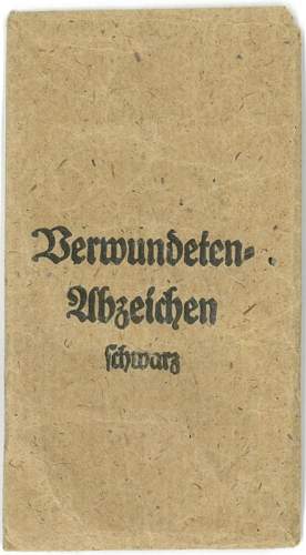 Verwundetenabzeichen Black with Envelope - real of fake?