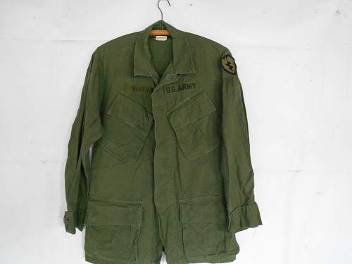 &quot;Tropic Lightning&quot; OG-107 Cotton combat tunic 1969