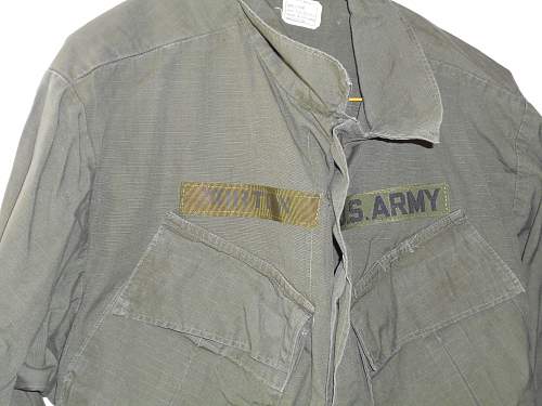 &quot;Tropic Lightning&quot; OG-107 Cotton combat tunic 1969