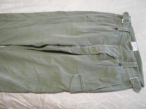 Jungle green &quot;Yakka&quot; trousers, 1966