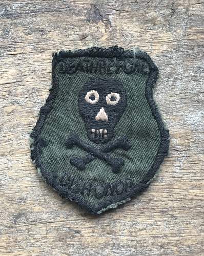 199th Infantry Brigade Skull Patch &quot;Death Before Dishonor&quot;