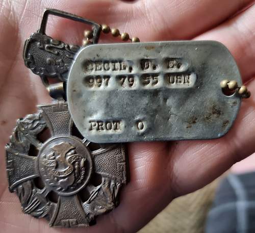 USN Dog Tag and Vietnam Gallantry Cross