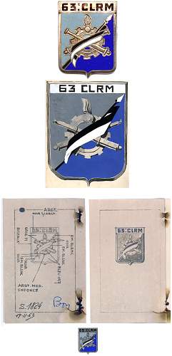 French Cap Badge and Pocket Fob for the 63rd Light Repair Company