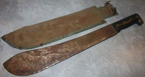 Hand Forged Bolo Machete &quot;Made in Japan&quot; saw action in NAM actually  ? ...