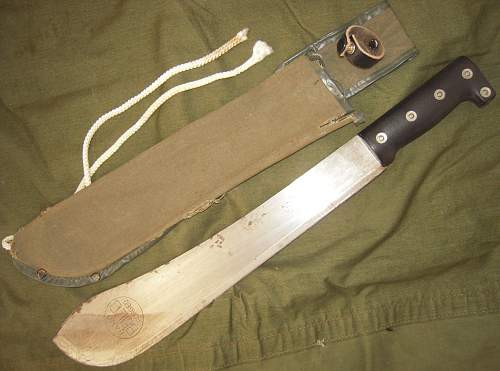 Hand Forged Bolo Machete &quot;Made in Japan&quot; saw action in NAM actually  ? ...