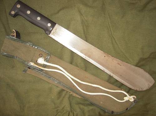 Hand Forged Bolo Machete &quot;Made in Japan&quot; saw action in NAM actually  ? ...