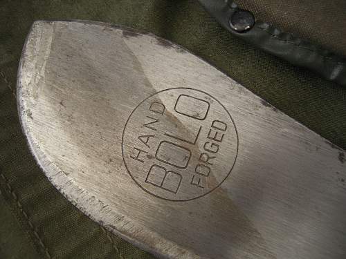 Hand Forged Bolo Machete &quot;Made in Japan&quot; saw action in NAM actually  ? ...