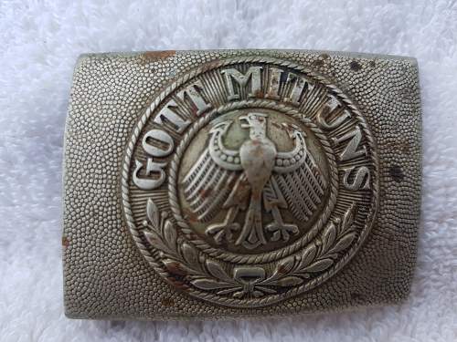 Reichswehr buckle and repaired belt