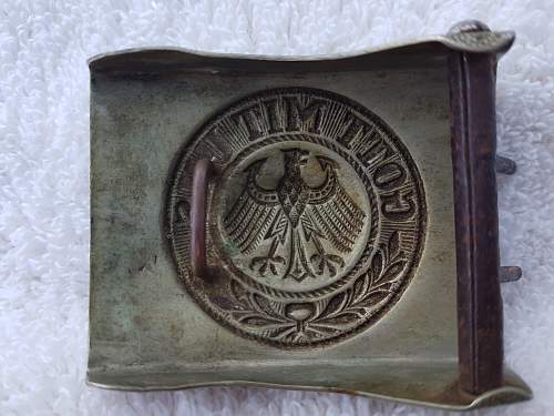 Reichswehr buckle and repaired belt