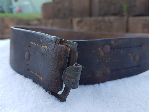 Reichswehr buckle and repaired belt