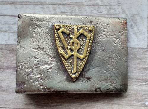 SDP (Sudetendeutsche Partei) and FS (Freiwilliger Schutzstaffel) belt buckles