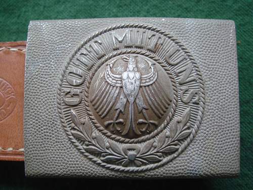 Very rare near mint one piece alu Steinhauer &amp; Luck Reichsweh buckle