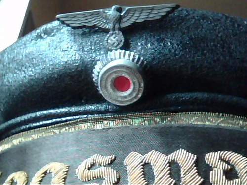 Leather Reichsmarine/Kriegsmarine Fleet Officer's Cap