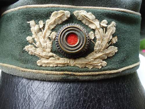 cap Rescue: Infantry Alter art with embroidered wreath