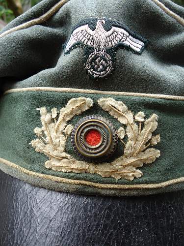 cap Rescue: Infantry Alter art with embroidered wreath